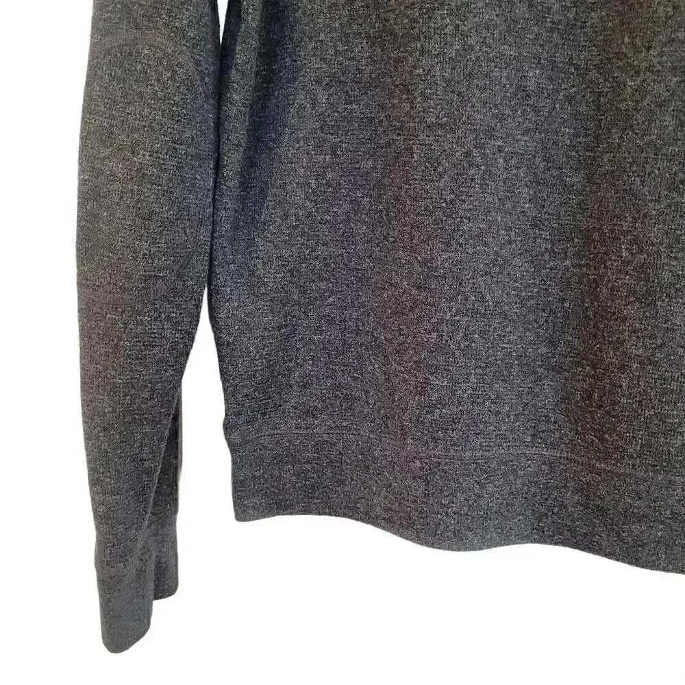 Banana Republic Men's Heather Gray Cotton/Poly Long Sleeve Crewneck Shirt